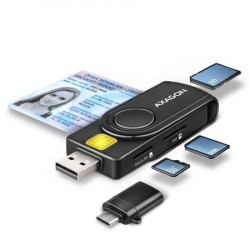 AXAGONCRE-SMP2A USB-A 4-SLOT SMART CARD POCKETREADER ČTEČKA (eObčanka)