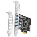 AXAGON řadič do PCIe pro 4x USB 3.2 Gen1 PCEU-43RS SP & LP