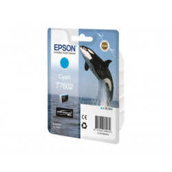 Epson T7602 - 26 ml - azurová - originální - blistr - inkoustová cartridge - pro SureColor P600, SC-P600