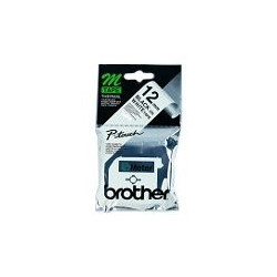Brother M-K231SBZ - Černá na bílé - Role (1,2 cm x 4 m) 1 kazeta y blistr - nelaminovaná páska - pro P-Touch PT-55, PT-65, PT-75, PT-80, PT-85, PT-BB4, PT-M95