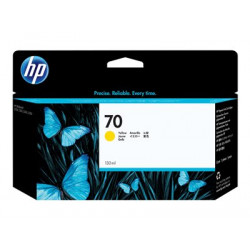 HP 70 - 130 ml - žlutá - originální - DesignJet - inkoustová cartridge - pro DesignJet SD Pro MFP, Z2100, Z3100, Z3100ps, Z3200, Z3200ps, Z5200, Z5400