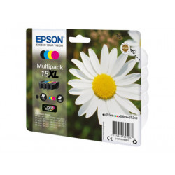 Epson 18XL Multipack - 4-balení - XL - černá, žlutá, azurová, purpurová - originální - blistr s RF alarmem - inkoustová cartridge - pro Expression Home XP-212, 215, 225, 312, 315, 322, 325, 412, 415, 422, 425