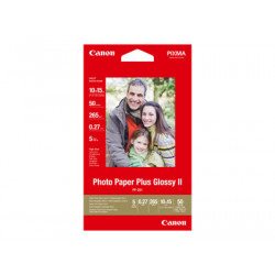 Canon Photo Paper Plus Glossy II PP-201 - Lesklý - 100 x 150 mm - 260 g m2 - 50 listy fotografický papír - pro PIXMA iP2600, iP2700, iP3500, iX7000, MG2555, MG8250, mini320, MP520, MX7600, MX850