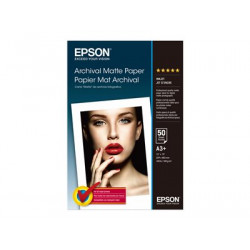 Epson Archival - Matný - Super A3 B (330 x 483 mm) - 192 g m2 - 50 listy papír - pro SureColor SC-P700, P7500, P900, P9500, T2100, T3100, T3400, T3405, T5100, T5400, T5405
