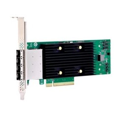 Broadcom eHBA 9600-16e, 24Gb s, NVMe SAS SATA, 4x SFF-8644 x4, PCIe 4.0 x8, SAS4016 IOC