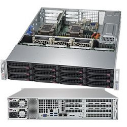 SUPERMICRO 2U server 2x LGA3647, iC622, 12x DDR4 ECC R, 12x SATA3 HS (3,5"), 2x10GbE, 2x 1200W(80+titanium), IPMI, WIO