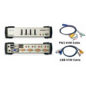 ATEN 4port KVMP USB+PS 2, USB HUB, audio, 1.2m