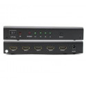 PremiumCord HDMI switch 4:1, kovový, dálkové ovl.