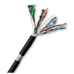 DATACOM S FTP drát CAT7 PE,Fca 500m cívka, plášť černý OUTDOOR