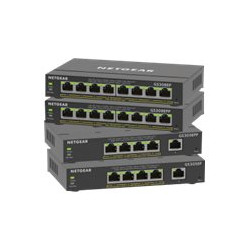 NETGEAR Plus GS305EP - Přepínač - inteligentní - 5 x 10 100 1000 (4 PoE+) - desktop, pro připevnění na zeď - PoE+ (63 W)