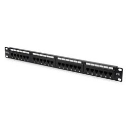 Premium Patch panel 24xRJ45, CAT6, UTP, černý