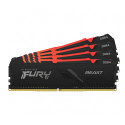Kingston FURY Beast DDR4 32GB 3600MHz CL17 4x8GB RGB Black