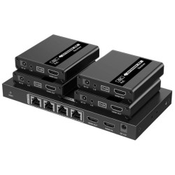 PremiumCord HDMI 1-4 splitter+extender po CAT6 6a 7, UHD 4K@30Hz až na 70m