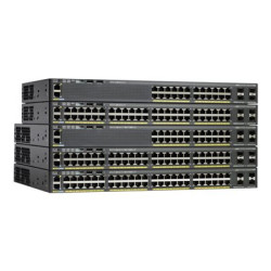 Cisco Catalyst 2960X-48LPS-L - Přepínač - řízený - 48 x 10 100 1000 (PoE+) + 4 x gigabitů SFP - desktop, Lze montovat do rozvaděče - PoE+ (370 W) - repasovaný