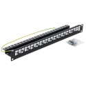 Triton 19\' modulární patch panel 1U pro max. 24ks keystone,otvor 14,8x17,5mm , černý