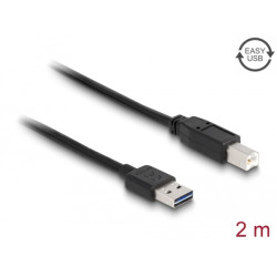 Delock Kabel EASY-USB 2.0 Typ-A samec USB 2.0 Typ-B samec 2 m černý