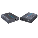 PremiumCord HDMI KVM extender s USB na 120m přes jeden kabel Cat5 6, bez zpoždění
