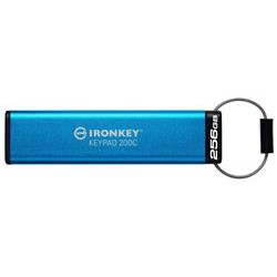 Kingston flash disk 256GB USB-C IronKey Keypad 200C, FIPS 140-3 Lvl 3 (Pending) AES-256 