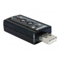 Delock - Zvuková karta - 24 bitů - 96 kHz - 7.1 - USB 2.0 - CM6533