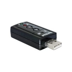 Delock - Zvuková karta - 24 bitů - 96 kHz - 7.1 - USB 2.0 - CM6533