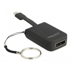 Delock - Video adaptér - USB-C (M) do DisplayPort (M) - DisplayPort 1.2 - 3 cm - podporuje 4K - černá