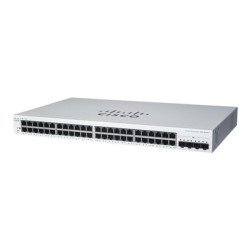 Cisco Business 220 Series CBS220-48FP-4X - Přepínač - inteligentní - 48 x 10 100 1000 (PoE+) + 4 x 10 Gigabit SFP+ (uplink) - Lze montovat do rozvaděče - PoE+ (740 W)