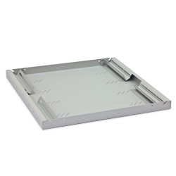 Triton 19' polička perforovaná 1U 350mm, max.nosnost 50kg,,integrované podpěry, šedá