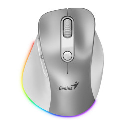 Genius Ergo 9000S Pro Ergonomická Optická Pro praváky 2 400 DPI USB+BT Stříbrná