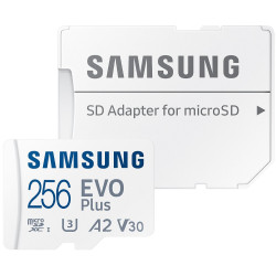 SAMSUNG EVO Plus 2024 MicroSDXC 256GB + SD Adaptér CL10 UHS-I U3 A2 V30