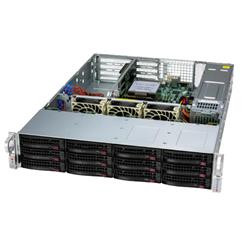 SUPERMICRO WIO A+ Ser 2U UP WIO with 12 hot-swap 3.5" NVMe SAS SATA (6 NVMe hybrid) bays and 2 PCIe 5.0 x16 FHFL slots +