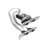 Delock - Sériový adaptér - PCIe 1.1 nízký profil - RS-232 x 4 - zelená