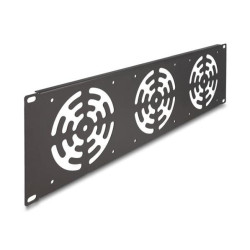 Delock 19” kryt racku na 3 ventilátory, 120 x 120 mm, 3U, tmavě šedá