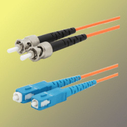 Optický patchkabel duplex ST-SC, 50 125 um MM, 2 m, OM2