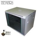 OCRACK 19" OCC-09U-45S rozvaděč nástěnný 9U 450mm celoskleněné dveře