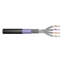 DIGITUS CAT 7 S-FTP venkovní instalační kabel, 1200 MHz PE, vnitřní Eca (LSZH-1), AWG 23 1, 1000 m buben, simplex, barva černá a f