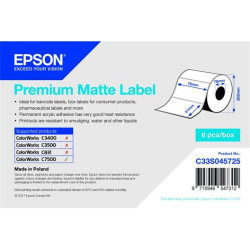 Premium Matte Label - Die-cut Roll: 76mm x 51mm, 2310 labels