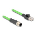 M12 Cable D-coded 4 pin male to RJ45 mal, M12 Cable D-coded 4 pin male to RJ45 mal