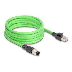 M12 Cable A-coded 8 pin male to RJ45 mal, M12 Cable A-coded 8 pin male to RJ45 mal
