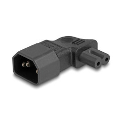 Delock Napájecí adaptér IEC 60320 – z C14 na C7, zástrčka zásuvka, 2,5 A, 90°, pravoúhlý