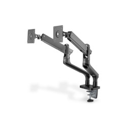 DIGITUS Dvojitý upínací držák monitoru s plynovou pružinou 17-32 ", max. 2 x 9 kg, šedá VESA: 75x75, 100x100