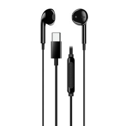 Genius HS-M365 sluchátka s mikrofonem, černá, 2.0, špuntová, USB Type-C