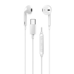 Genius HS-M365 sluchátka s mikrofonem, bílá, 2.0, špuntová, USB Type-C
