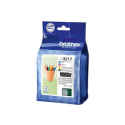 Brother LC3217 Value Pack - 4-balení - černá, žlutá, azurová, purpurová - originální - inkoustová cartridge - pro Brother MFC-J5730DW, MFC-J5930DW, MFC-J6935DW