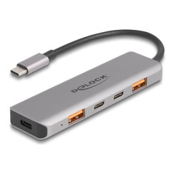 Delock - Rozbocovac - 10 Gbps, napájení 95 Wattu - 2 x USB-C + 2 x USB - desktop