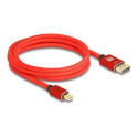 Delock - Kabel DisplayPort - Mini DisplayPort (M) do DisplayPort (M) - DisplayPort 1.4 - 2 m - podpora 8K60Hz - cervená