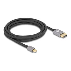 Delock - Kabel DisplayPort - Mini DisplayPort (M) do DisplayPort (M) - DisplayPort 1.4 - 3 m - podpora 8K60Hz - šedá, cerná