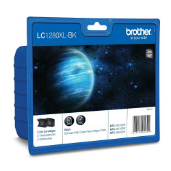 BROTHER inkoustová náplň LC-1280XL BKBP2 multipack 2x černá