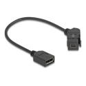 Delock - Kabel DisplayPort - DisplayPort (F) do Mini DisplayPort (F) úhel, klícový - DisplayPort 1.2 - 30 cm - podpora 8K30 Hz (7680 x 4320) - cerná
