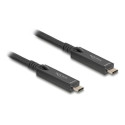 Delock - USB kabel - USB-C (M) do USB-C (M) - USB 3.2 Gen 1 DisplayPort 2.1 - 20 V - 3 A - 8 m - Active Optical Cable (AOC), USB Power Delivery (60W), podpora (DSC) 8K60Hz (7680 x 4320), rychlost prenosu dat až 10 Gbps - cerná