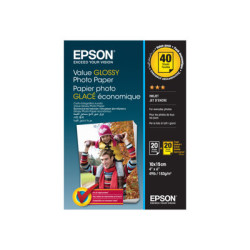 Epson Value Photo Paper Glossy - Lesklý - 100 x 150 mm 20 listy fotografický papír (balení 2) - pro Expression Home HD XP-15000; Expression Premium XP-900, XP-900 Stickers